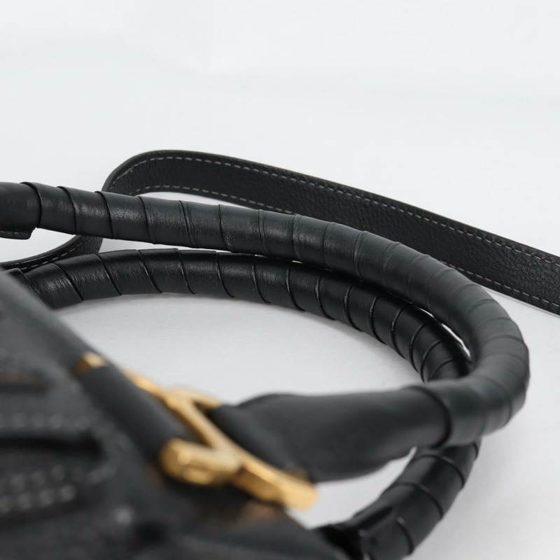 【日本直送】Chloe Mercy 手提包 皮革 2 款 黑色 金色 正品 am8946V-13