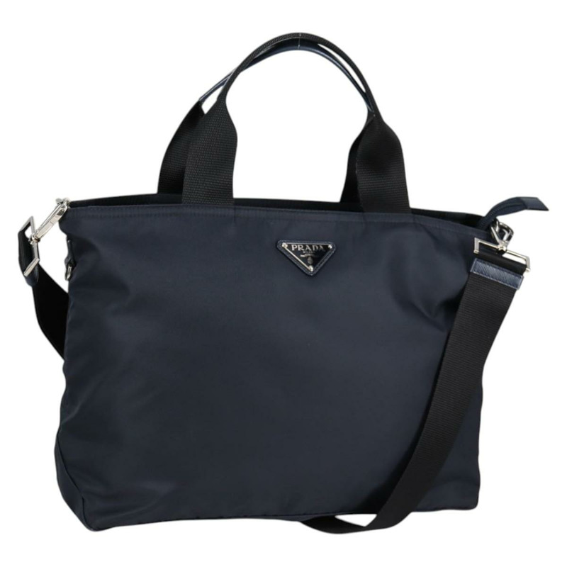 【日本直送】PRADA 手提包 尼龍 2 向 海軍藍 金色 正品 135239-0
