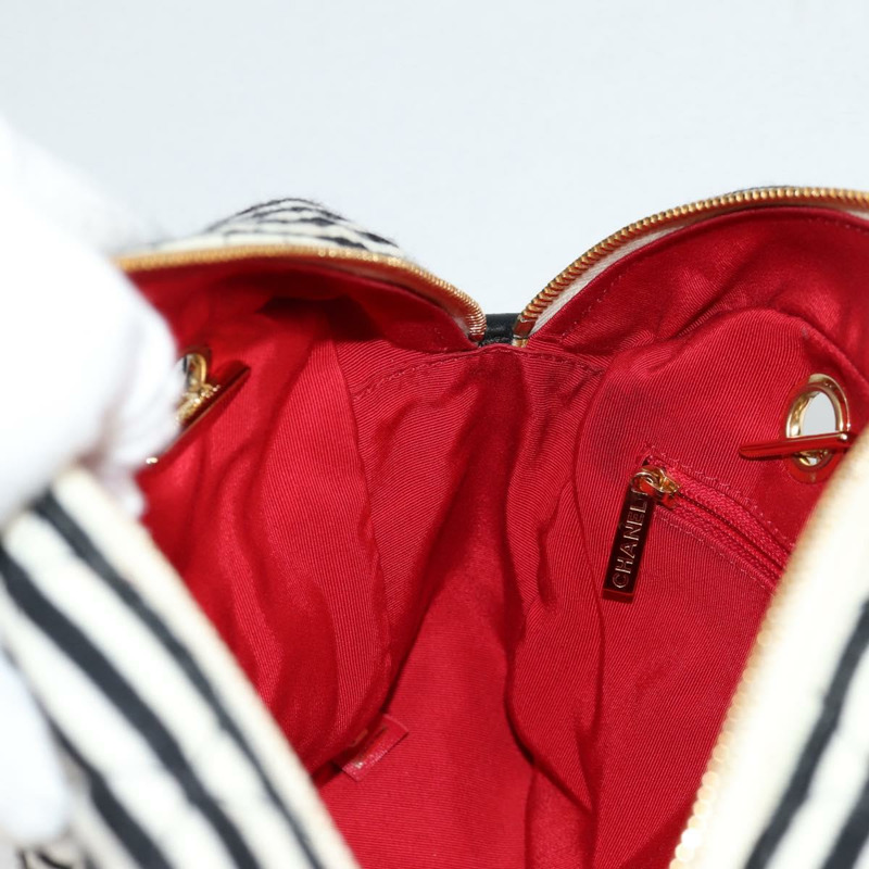 【日本直送】香奈兒 Matelasse 鏈條單肩包 棉質 白金 CC 正品 133767V-22