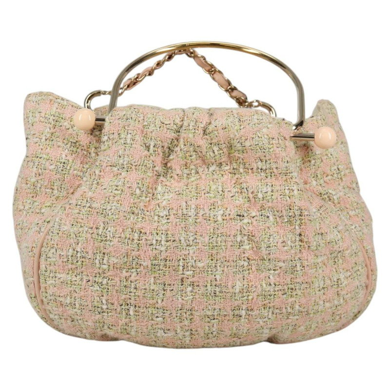 【日本直送】香奈兒 (CHANEL) 手提包 花呢 粉紅金 CC 正品 140361V-1