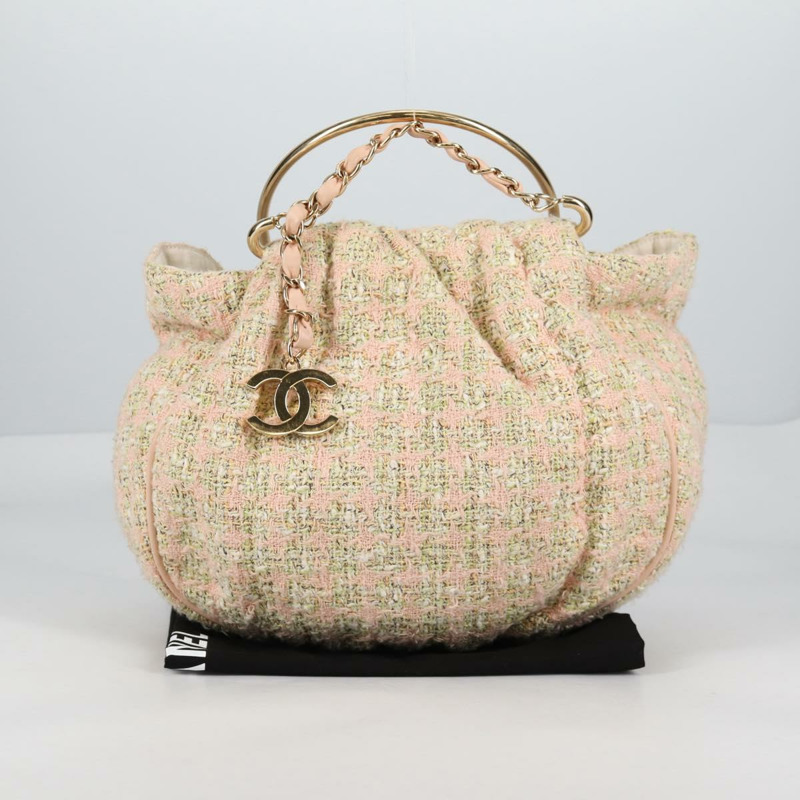 【日本直送】香奈兒 (CHANEL) 手提包 花呢 粉紅金 CC 正品 140361V-11