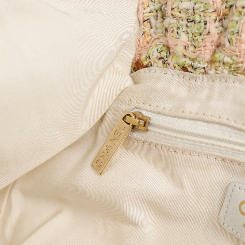 【日本直送】香奈兒 (CHANEL) 手提包 花呢 粉紅金 CC 正品 140361V-23