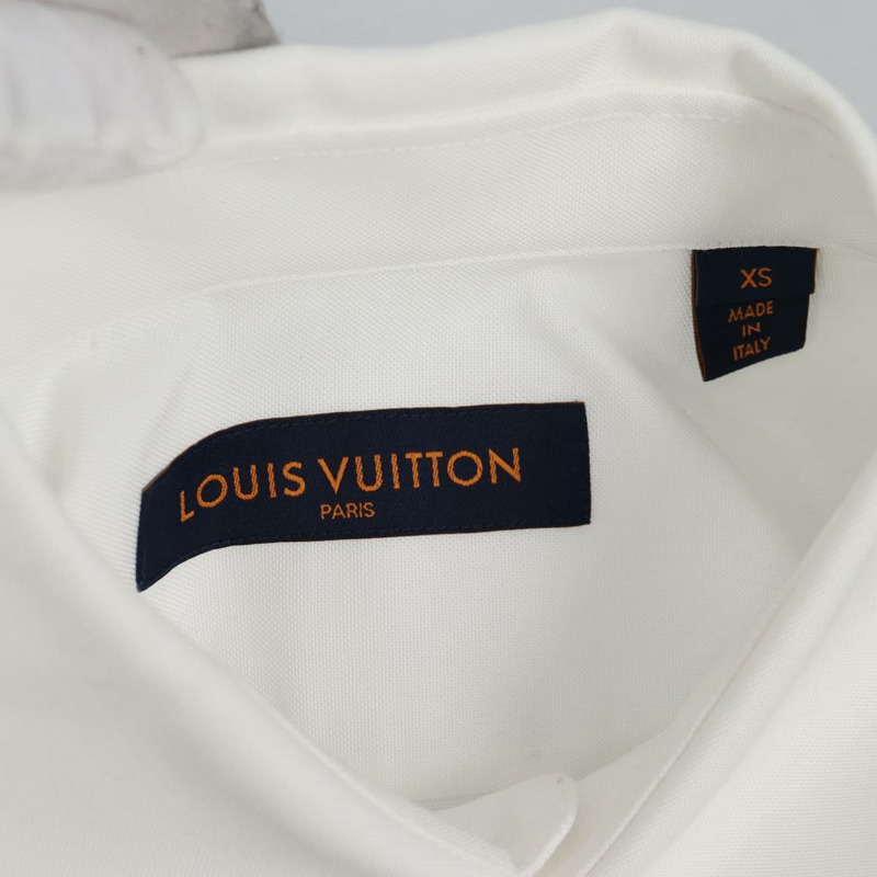 【日本直送】LOUIS VUITTON 印花襯衫和領帶襯衫 棉質 白色 LV 授權 137477M-16