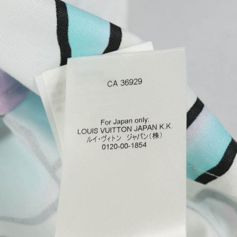 【日本直送】LOUIS VUITTON 印花襯衫和領帶襯衫 棉質 白色 LV 授權 137477M-21