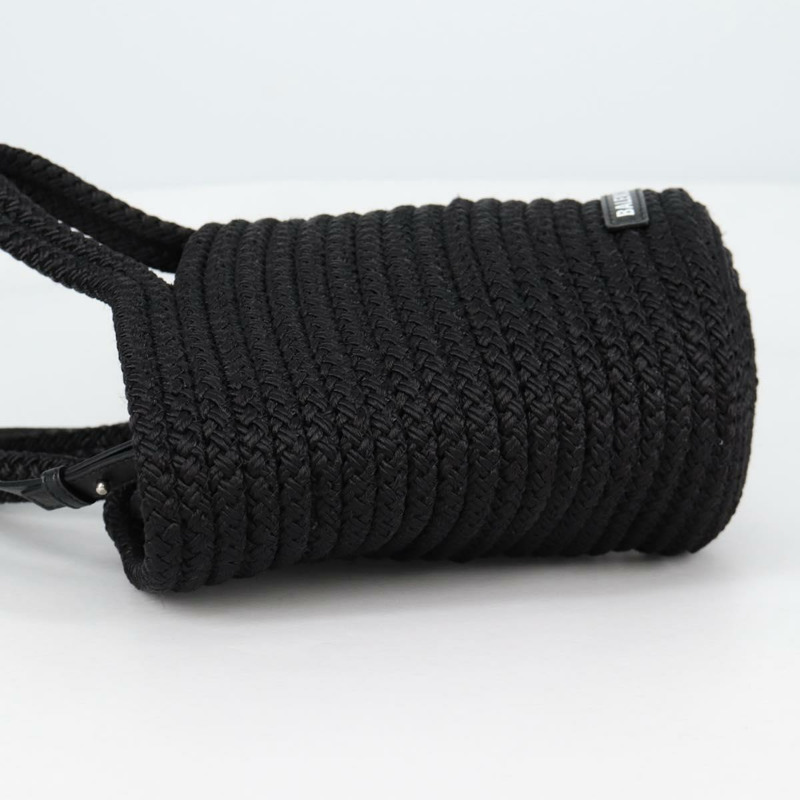 【日本直送】BALENCIAGA Ibiza 小號單肩包 尼龍 黑銀色 695612 正品 ac3862M-2