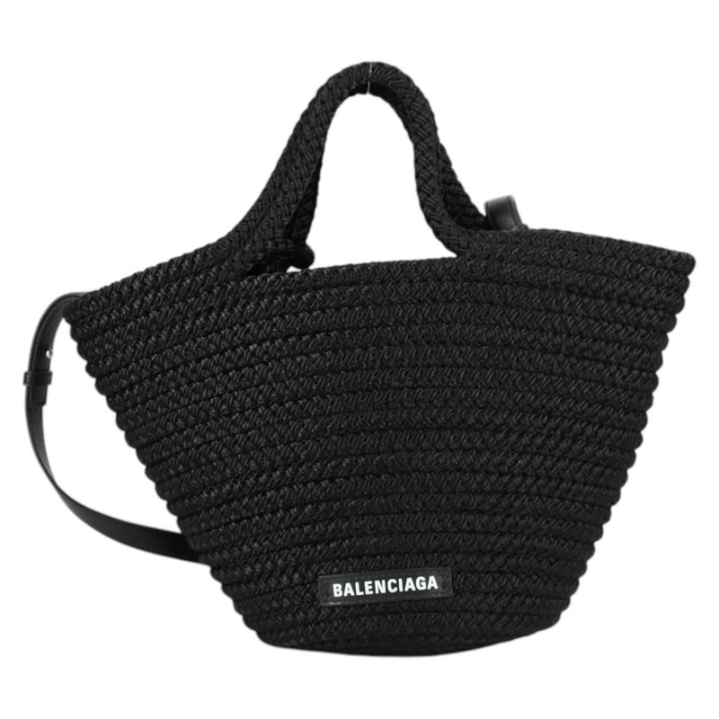 【日本直送】BALENCIAGA Ibiza 小號單肩包 尼龍 黑銀色 695612 正品 ac3862M-12