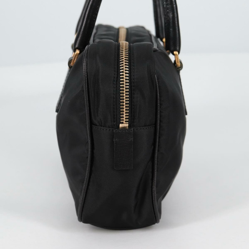 【日本直送】PRADA 尼龍手提包 黑色 金色 正品 yk19339V-2