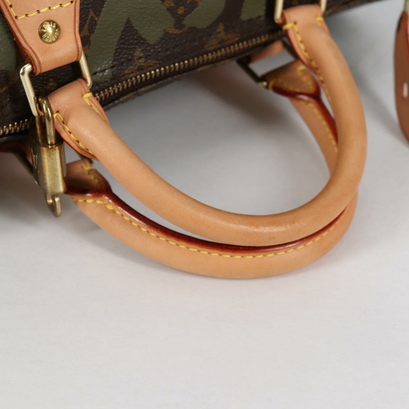 【日本直送】路易威登 Monogram Graffiti Speedy 30 包 綠卡其色 M92194 正品 fm4850V-6