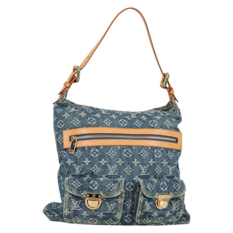 路易威登 Monogram Denim Buggy GM 肩包藍 M95048 LV 正品 yk19342V