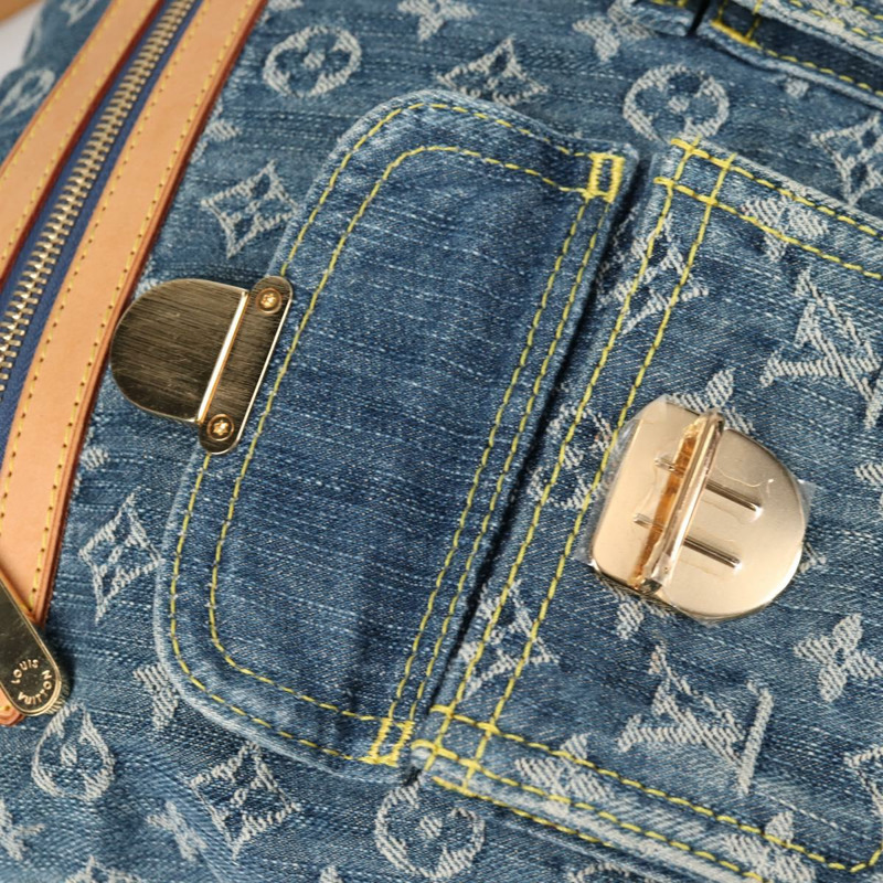 【日本直送】路易威登 Monogram Denim Buggy GM 肩包藍 M95048 LV 正品 yk19342V-17