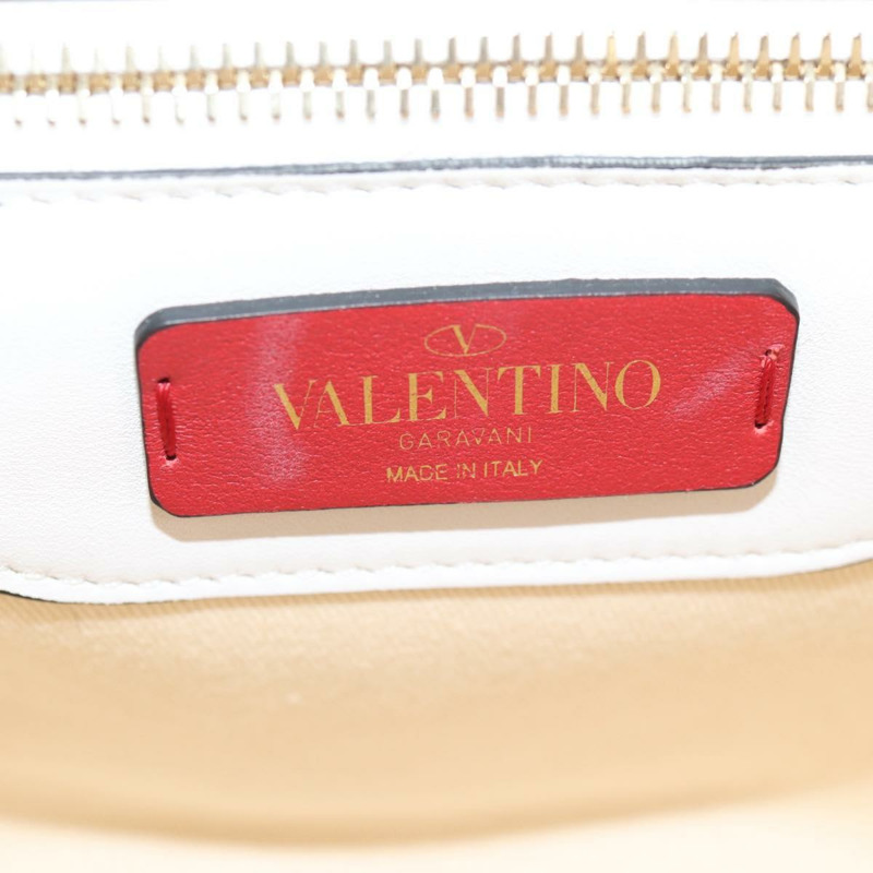 【日本直送】華倫天奴 (VALENTINO) 糖果鉚釘手提包 皮革 2 款可選 白金色 正品 BA5556-24