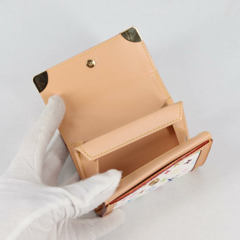 【日本直送】路易威登 多色 Porte Monnaie Pla 零錢包 白色 M92657 正品 ac3869V-7