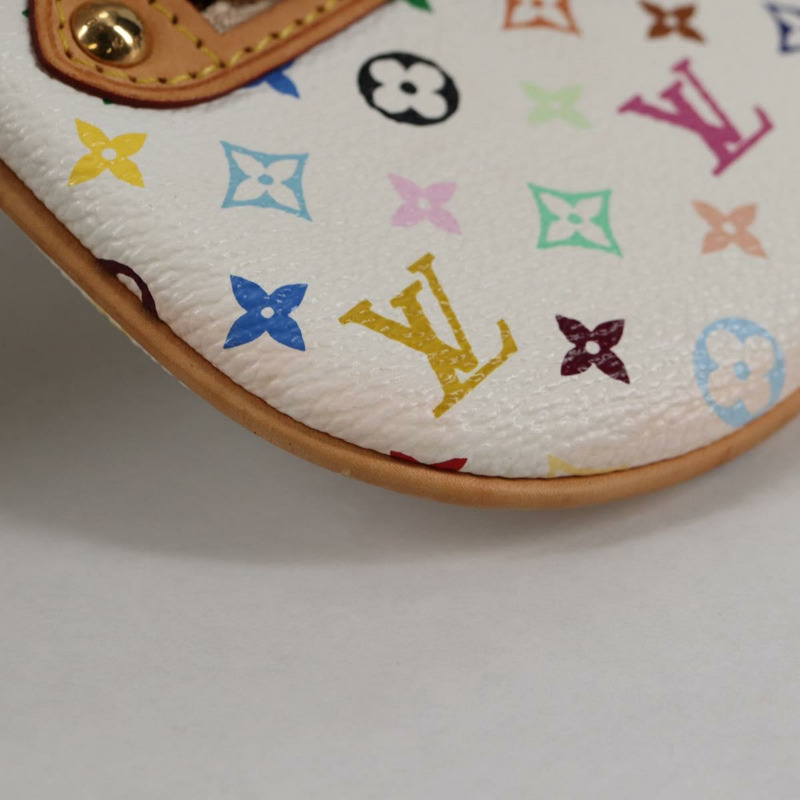 【日本直送】路易威登 Monogram 多色 Pochette MM 手拿包 白色 M60028 LV 正品 140849V-6