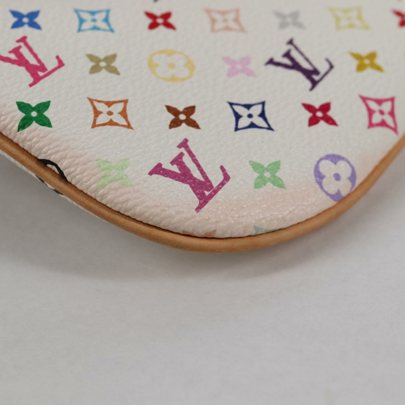 【日本直送】路易威登 Monogram 多色 Pochette MM 手拿包 白色 M60028 LV 正品 140849V-14
