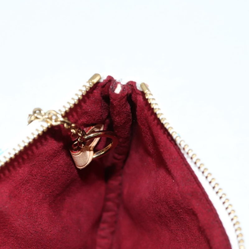 【日本直送】路易威登 Monogram 多色 Pochette MM 手拿包 白色 M60028 LV 正品 140849V-20