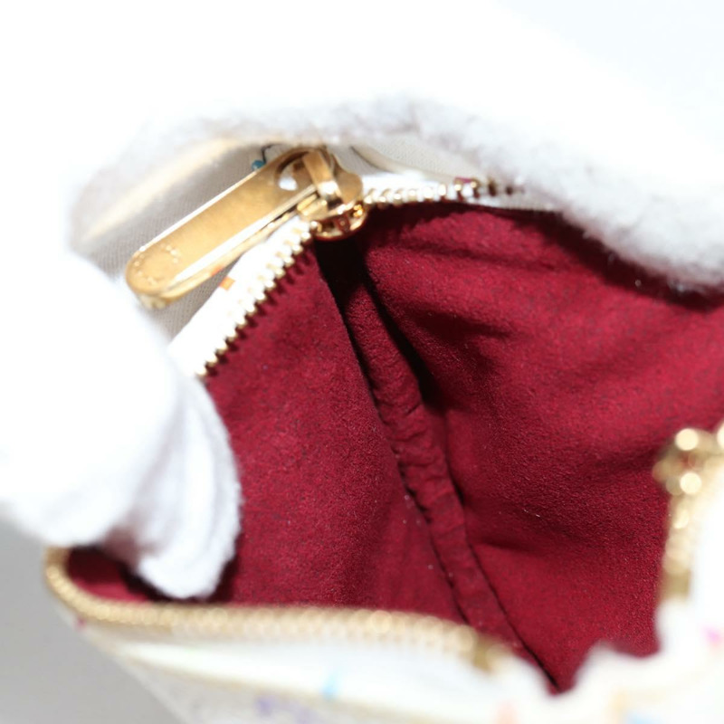 【日本直送】路易威登 Monogram 多色 Pochette MM 手拿包 白色 M60028 LV 正品 140849V-21