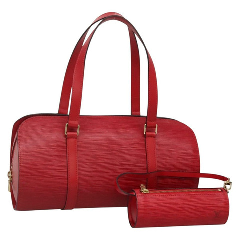 路易威登 Epi Soufflot 手提包紅色 M52227 LV 正品 mk003