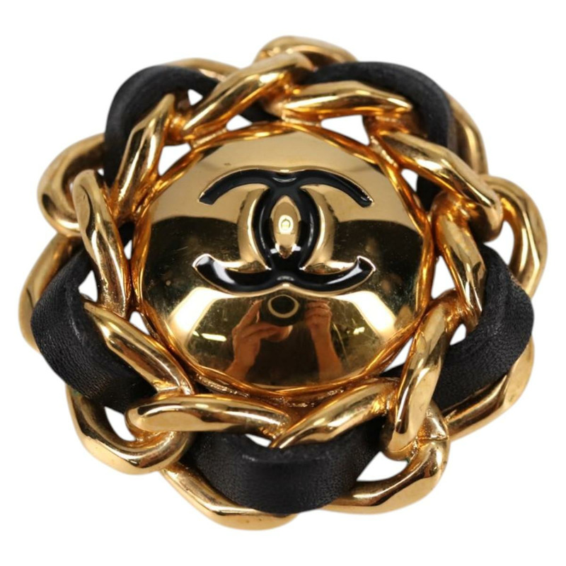 【日本直送】香奈兒 COCO 馬克耳環金屬金 CC 正品 BA5544V-1