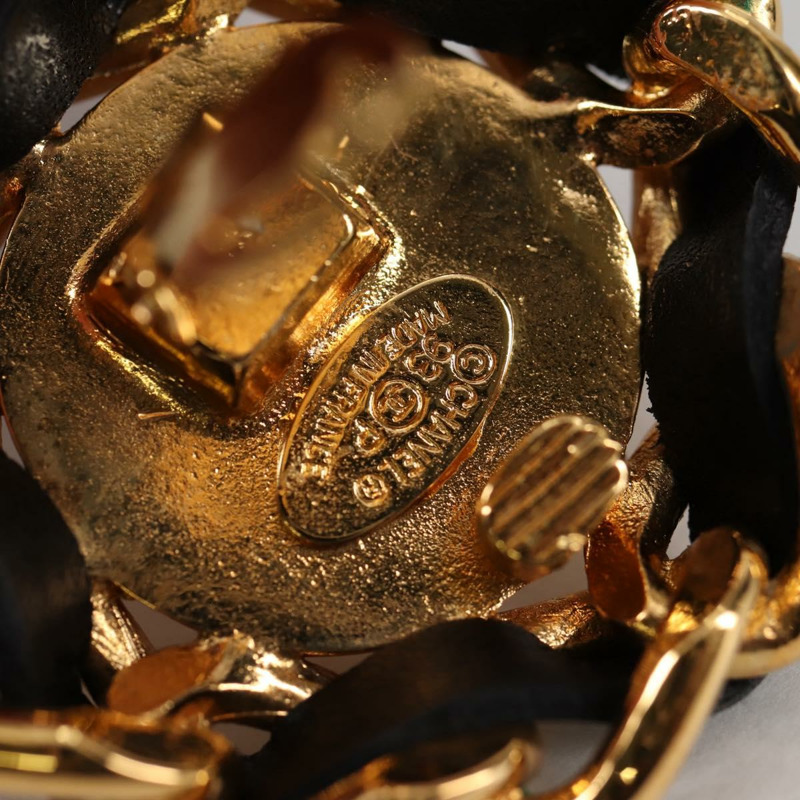 【日本直送】香奈兒 COCO 馬克耳環金屬金 CC 正品 BA5544V-5