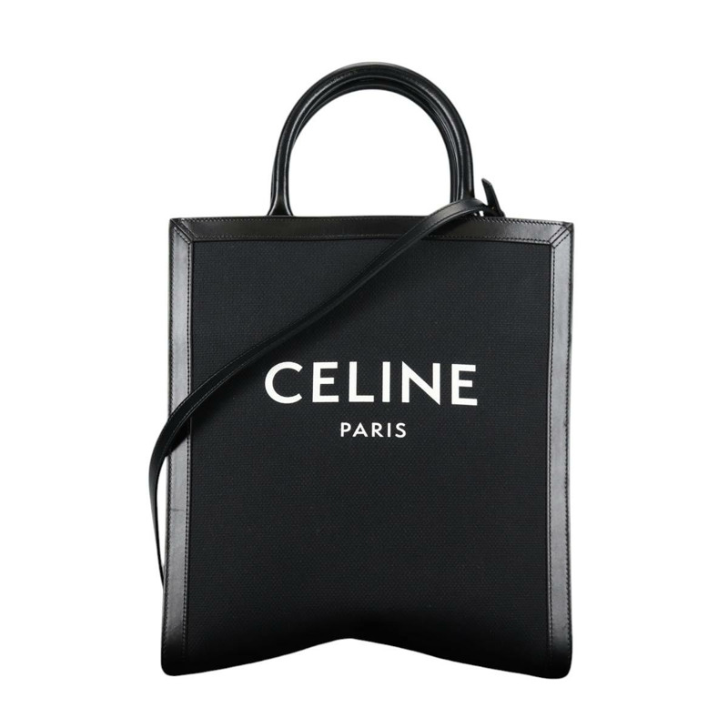 【日本直送】CELINE 直式 Cabas 帆布兩用托特包 黑色 正品 BA5554M-11