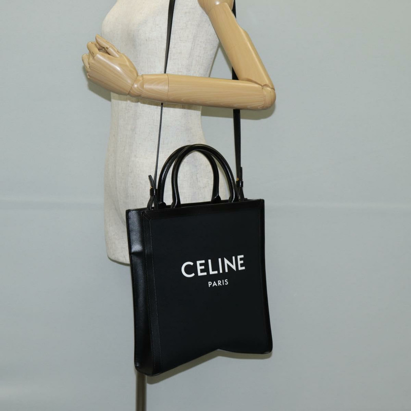 【日本直送】CELINE 直式 Cabas 帆布兩用托特包 黑色 正品 BA5554M-23