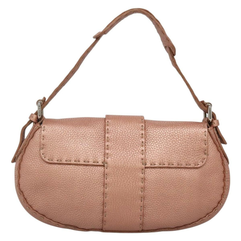 【日本直送】FENDI Celeria 單肩包 皮革 粉紅色 銀色 正品 BA5547-1