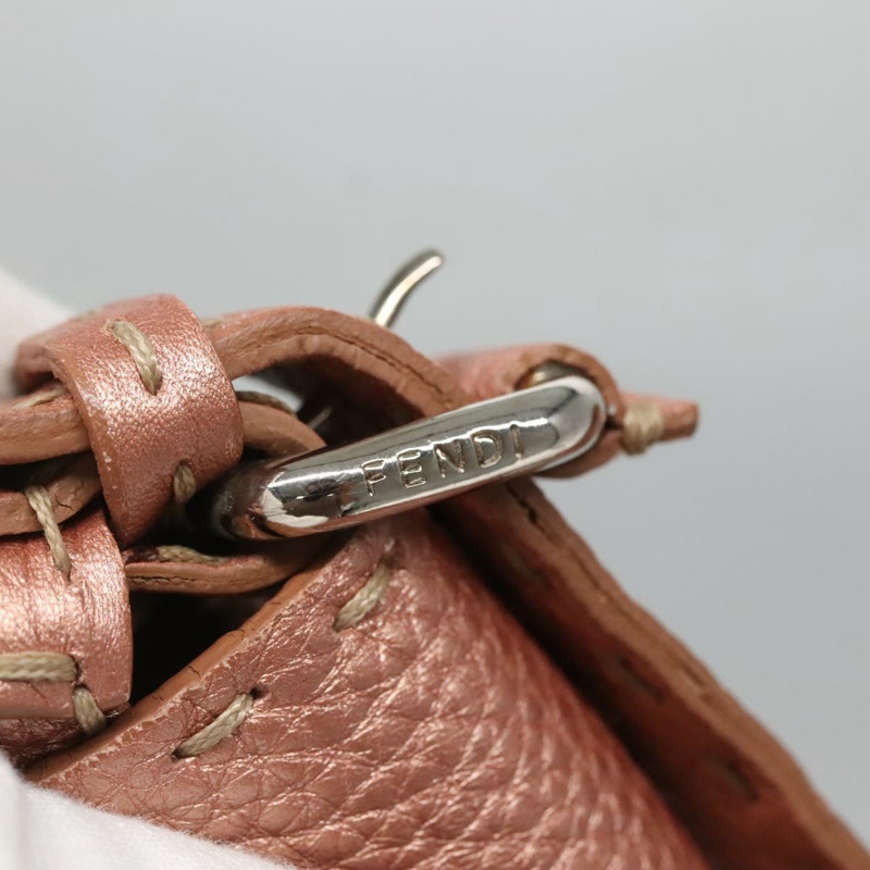 【日本直送】FENDI Celeria 單肩包 皮革 粉紅色 銀色 正品 BA5547-9