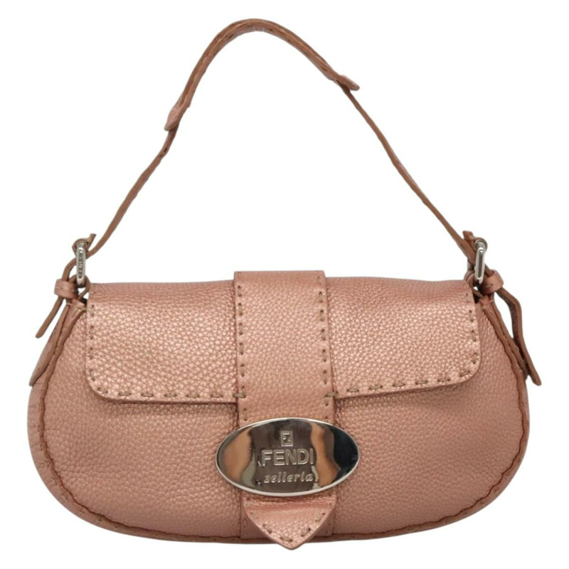 【日本直送】FENDI Celeria 單肩包 皮革 粉紅色 銀色 正品 BA5547-12