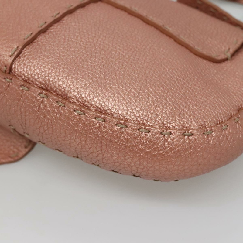 【日本直送】FENDI Celeria 單肩包 皮革 粉紅色 銀色 正品 BA5547-14