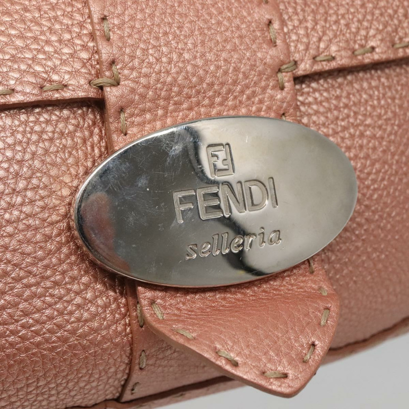 【日本直送】FENDI Celeria 單肩包 皮革 粉紅色 銀色 正品 BA5547-16