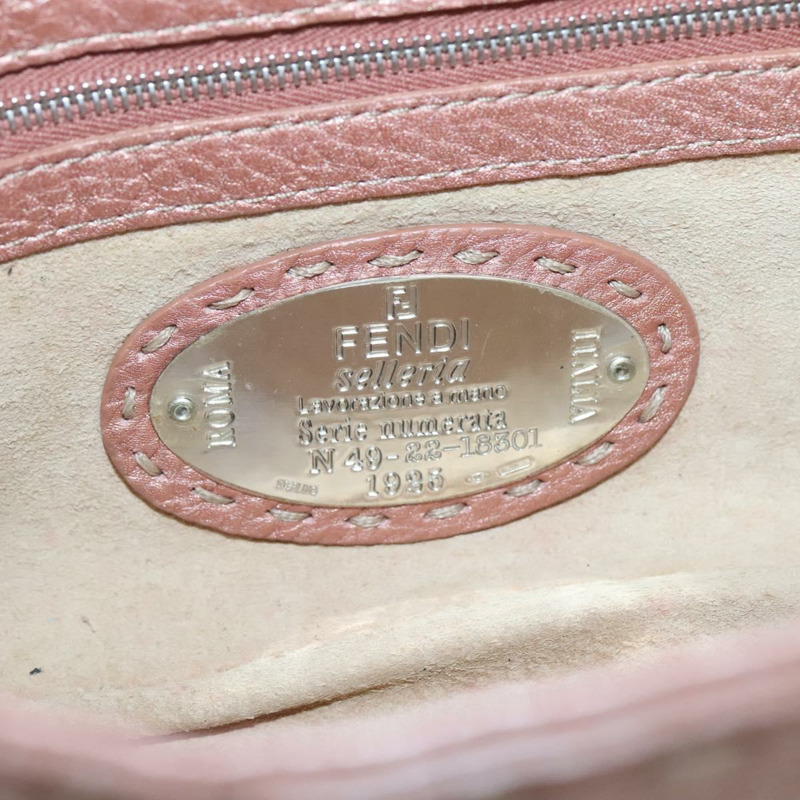 【日本直送】FENDI Celeria 單肩包 皮革 粉紅色 銀色 正品 BA5547-17