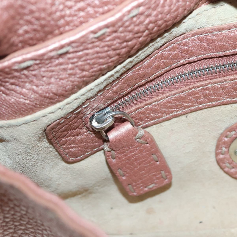 【日本直送】FENDI Celeria 單肩包 皮革 粉紅色 銀色 正品 BA5547-18