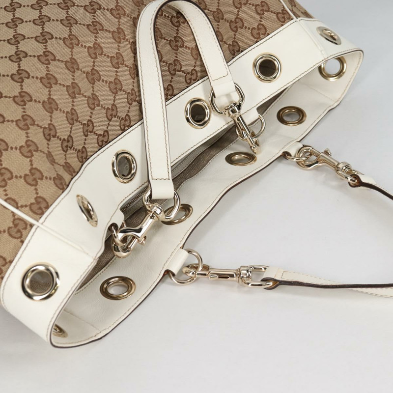 【日本直送】GUCCI GG 帆布托特包 米色金色 153033 正品 BA5552V-5