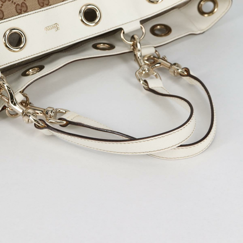 【日本直送】GUCCI GG 帆布托特包 米色金色 153033 正品 BA5552V-6