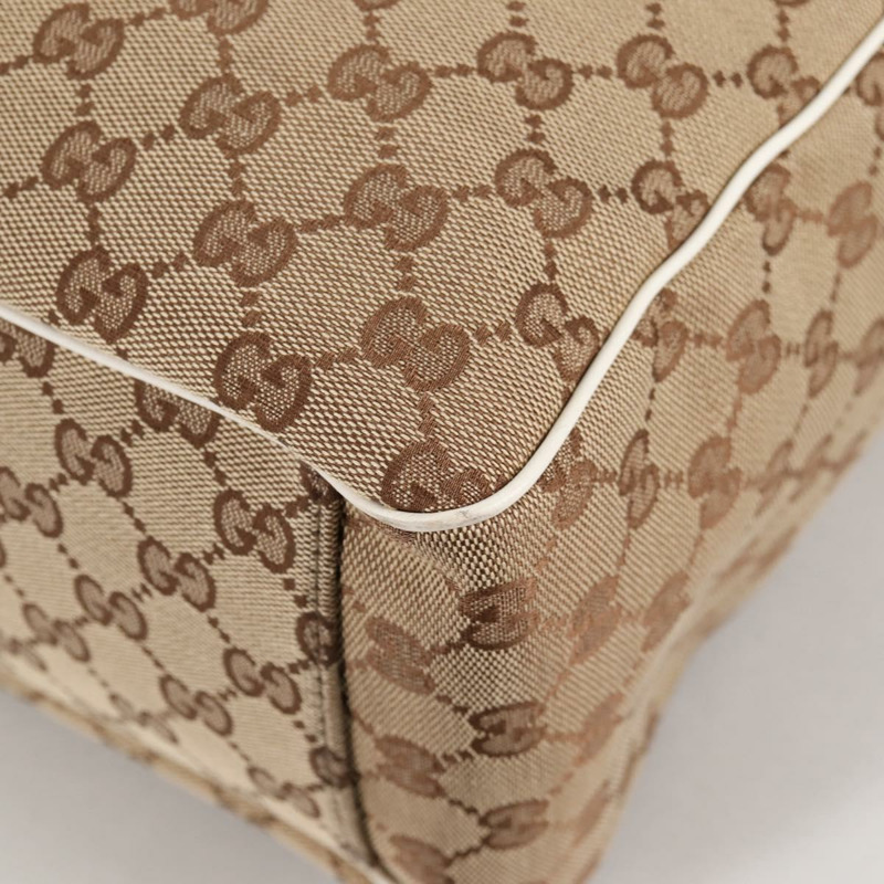 【日本直送】GUCCI GG 帆布托特包 米色金色 153033 正品 BA5552V-16