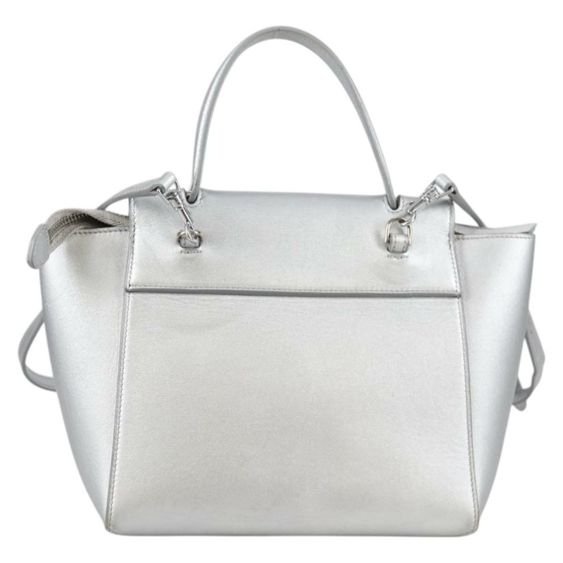 【日本直送】CELINE 腰包 手提包 皮革 2 向 銀色 正品 140477-1