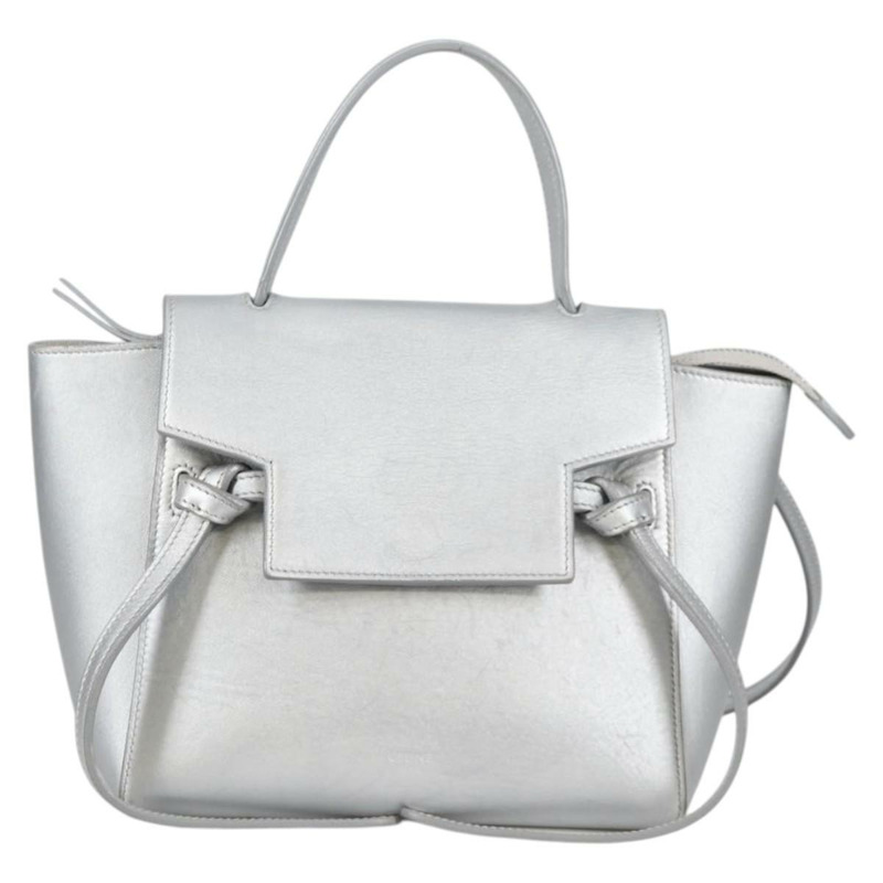 【日本直送】CELINE 腰包 手提包 皮革 2 向 銀色 正品 140477-12