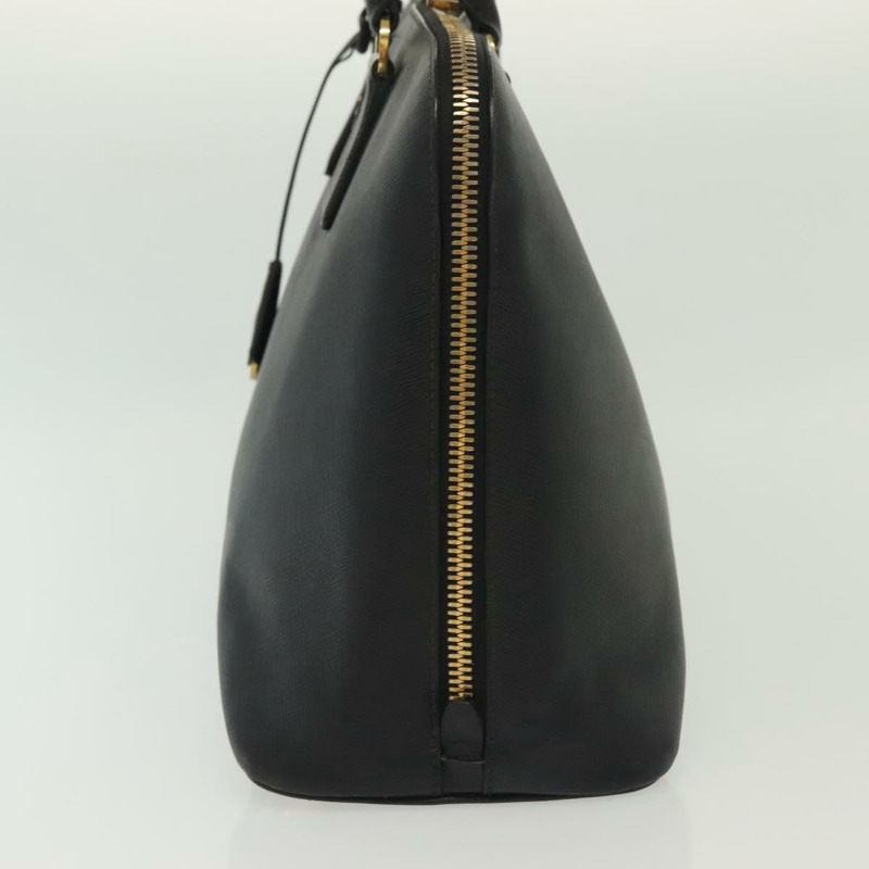 【日本直送】PRADA 手提包 Safiano 皮革 黑金色 Auth 141264-2