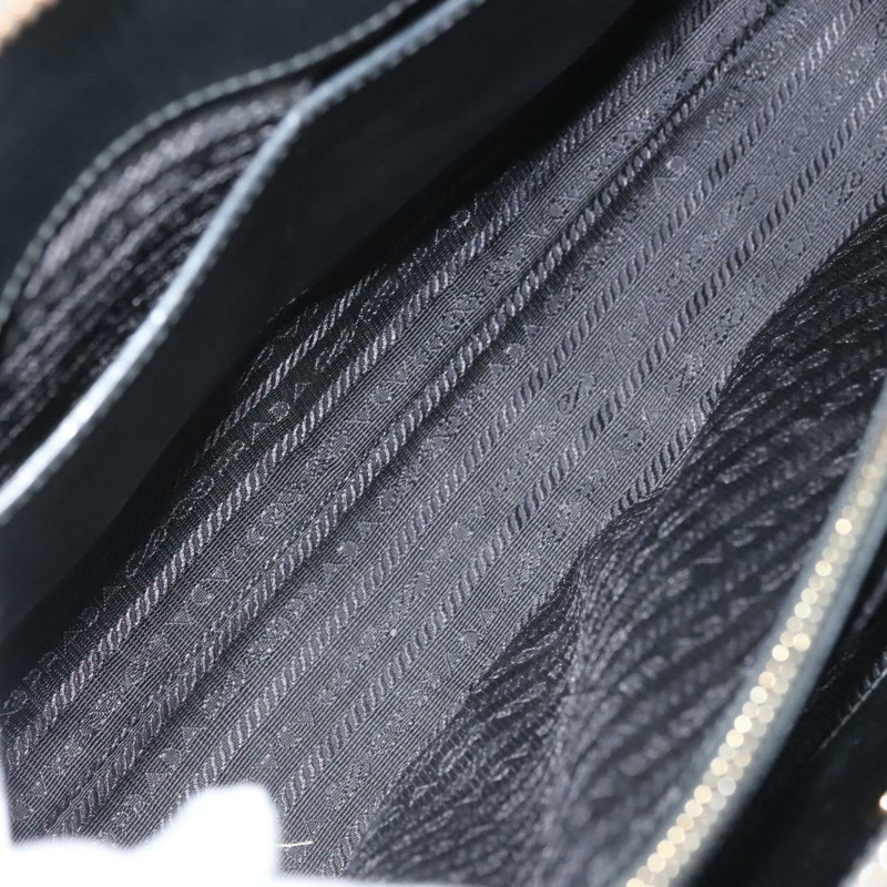 【日本直送】PRADA 手提包 Safiano 皮革 黑金色 Auth 141264-22