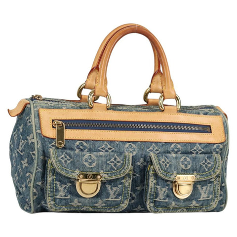 路易威登 Monogram Denim Neo Speedy 手提包藍色 M95019 LV 授權 141243V