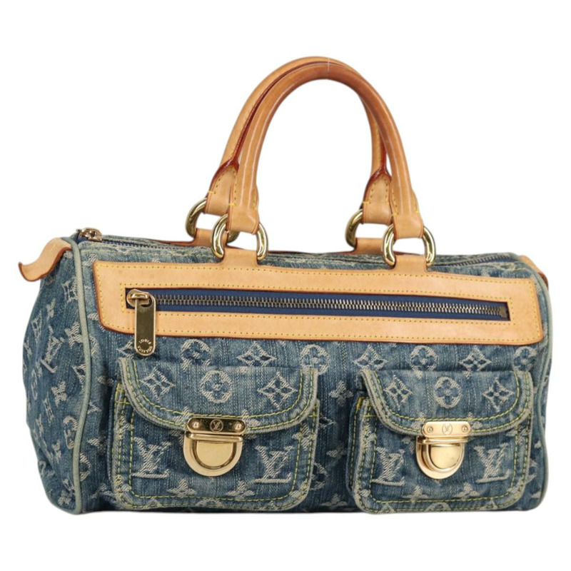 【日本直送】路易威登 Monogram Denim Neo Speedy 手提包藍色 M95019 LV 授權 141243V-0
