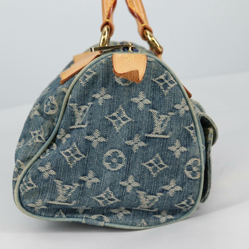 【日本直送】路易威登 Monogram Denim Neo Speedy 手提包藍色 M95019 LV 授權 141243V-3