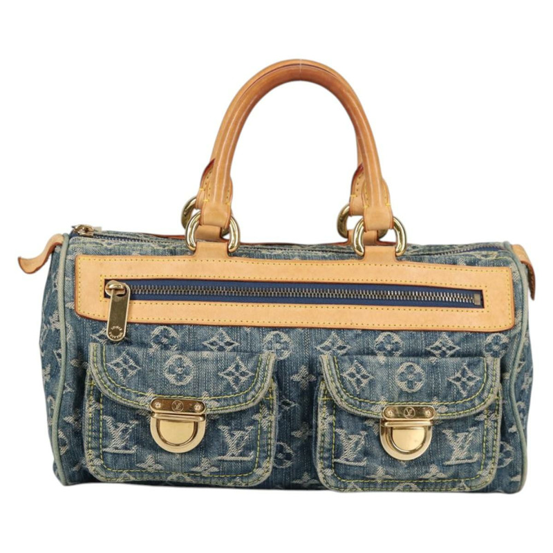 【日本直送】路易威登 Monogram Denim Neo Speedy 手提包藍色 M95019 LV 授權 141243V-12