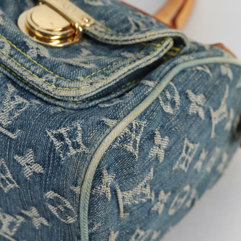 【日本直送】路易威登 Monogram Denim Neo Speedy 手提包藍色 M95019 LV 授權 141243V-14