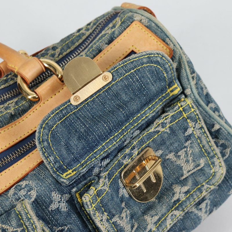 【日本直送】路易威登 Monogram Denim Neo Speedy 手提包藍色 M95019 LV 授權 141243V-18