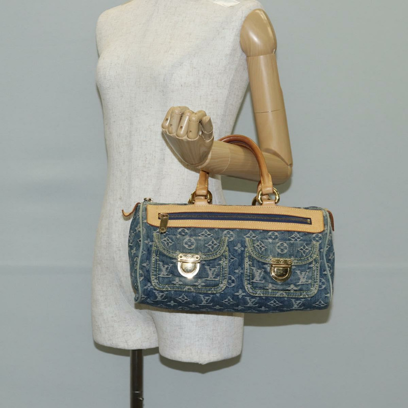 【日本直送】路易威登 Monogram Denim Neo Speedy 手提包藍色 M95019 LV 授權 141243V-27
