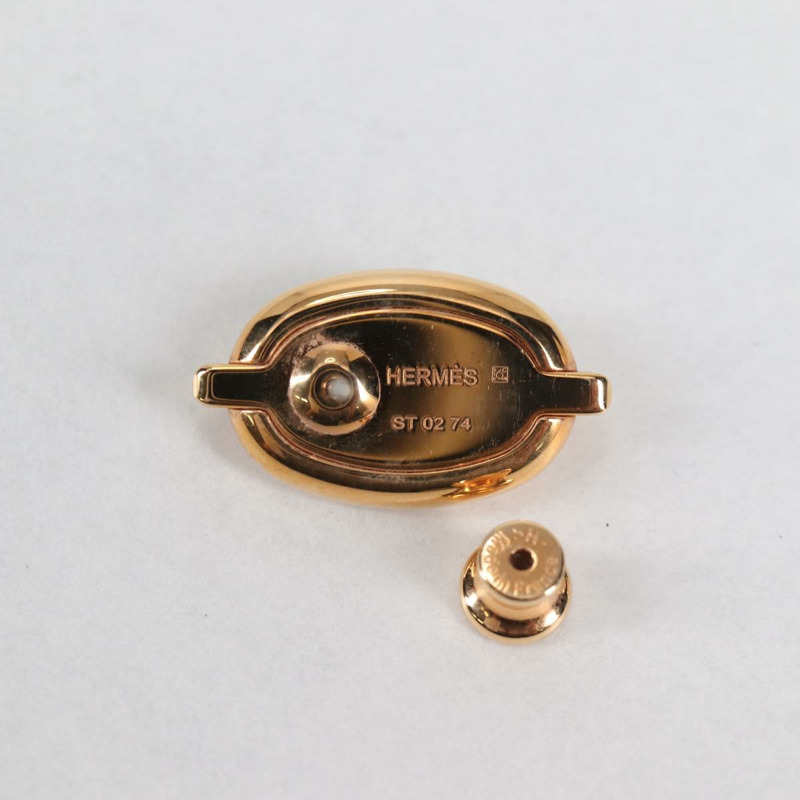 【日本直送】HERMES Pierce Mini Mayon 耳環金屬粉紅正品 BA5179M-4
