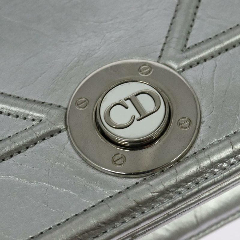 【日本直送】Christian Dior 鏈條 Diorama 肩背包 皮革 銀色 正品 BA5163-17