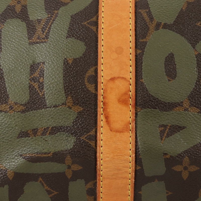 【日本直送】路易威登 Monogram Graffiti Keepall 50 波士頓包 卡其色 M92196 正品 fm4841V-2