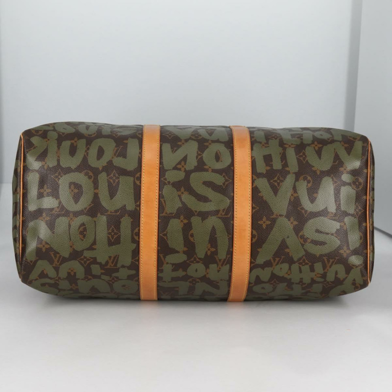 【日本直送】路易威登 Monogram Graffiti Keepall 50 波士頓包 卡其色 M92196 正品 fm4841V-5